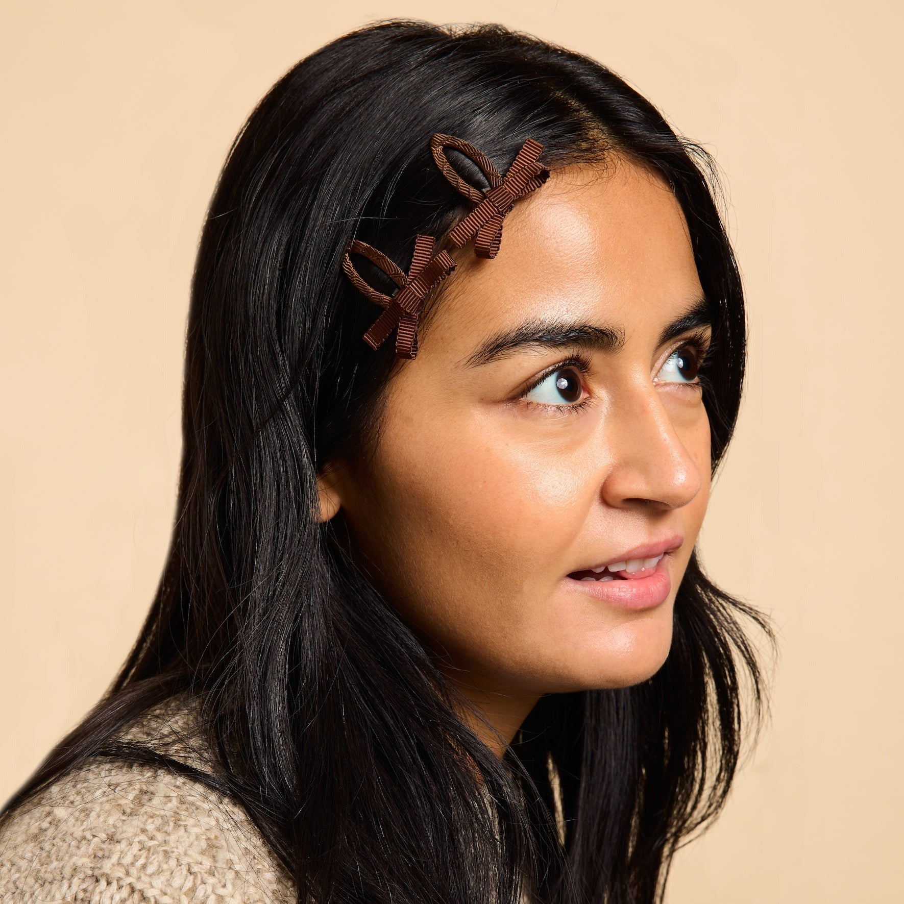 Bow Snap Clips in Chocolate Shop Chunks