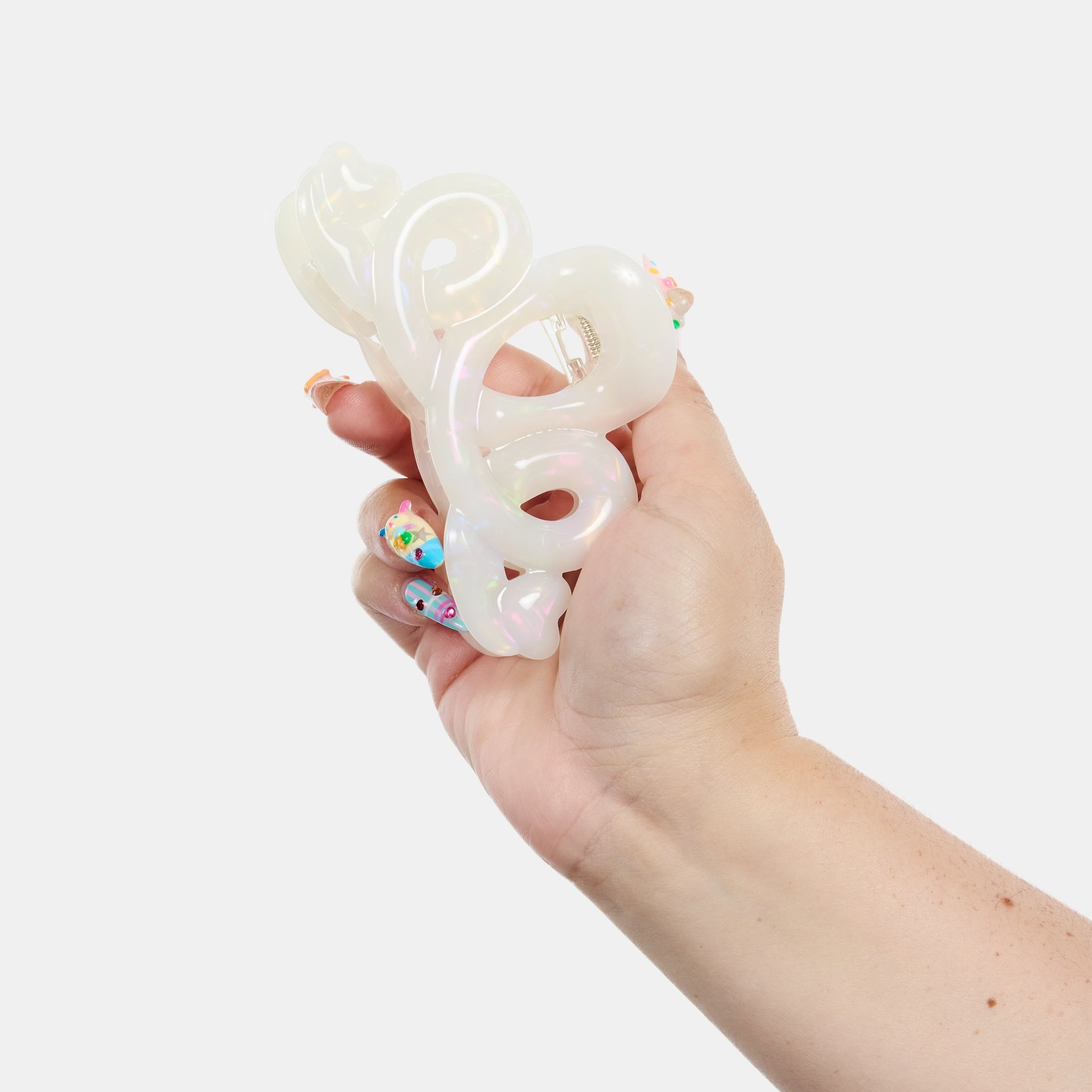 Large Heart Loop Claw in Opal – Shop Chunks Large Heart Loop Claw in Opal – Shop Chunks